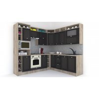 Bucatarie de Colt LEEA ART CORNER FRONT MDF PORTAL 220-240 ST. K002 / decor 225