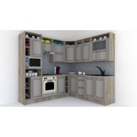 Bucatarie de Colt LEEA ART CORNER FRONT MDF PORTAL 220-240 ST. K002 / decor 227