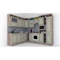 Bucatarie de Colt LEEA ART CORNER FRONT MDF OLDER 220-280 DR. K002 / decor 161