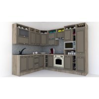 Bucatarie de Colt LEEA ART CORNER FRONT MDF OLDER 220-280 DR. K002 / decor 200