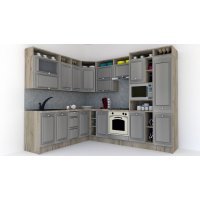 Bucatarie de Colt LEEA ART CORNER FRONT MDF OLDER 220-280 DR. K002 / decor 210