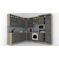 Bucatarie de Colt LEEA ART CORNER FRONT MDF OLDER 220-280 DR. K002 / decor 218