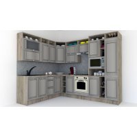 Bucatarie de Colt LEEA ART CORNER FRONT MDF OLDER 220-280 DR. K002 / decor 227