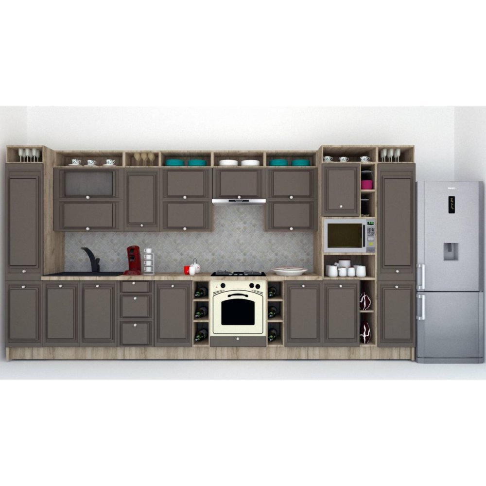 Bucatarie LEEA ART FRONT MDF FRESCO 440 K002 / decor 218