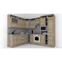 Bucatarie de Colt LEEA ART CORNER FRONT MDF OLDER 220-280 DR. K002 / decor 243