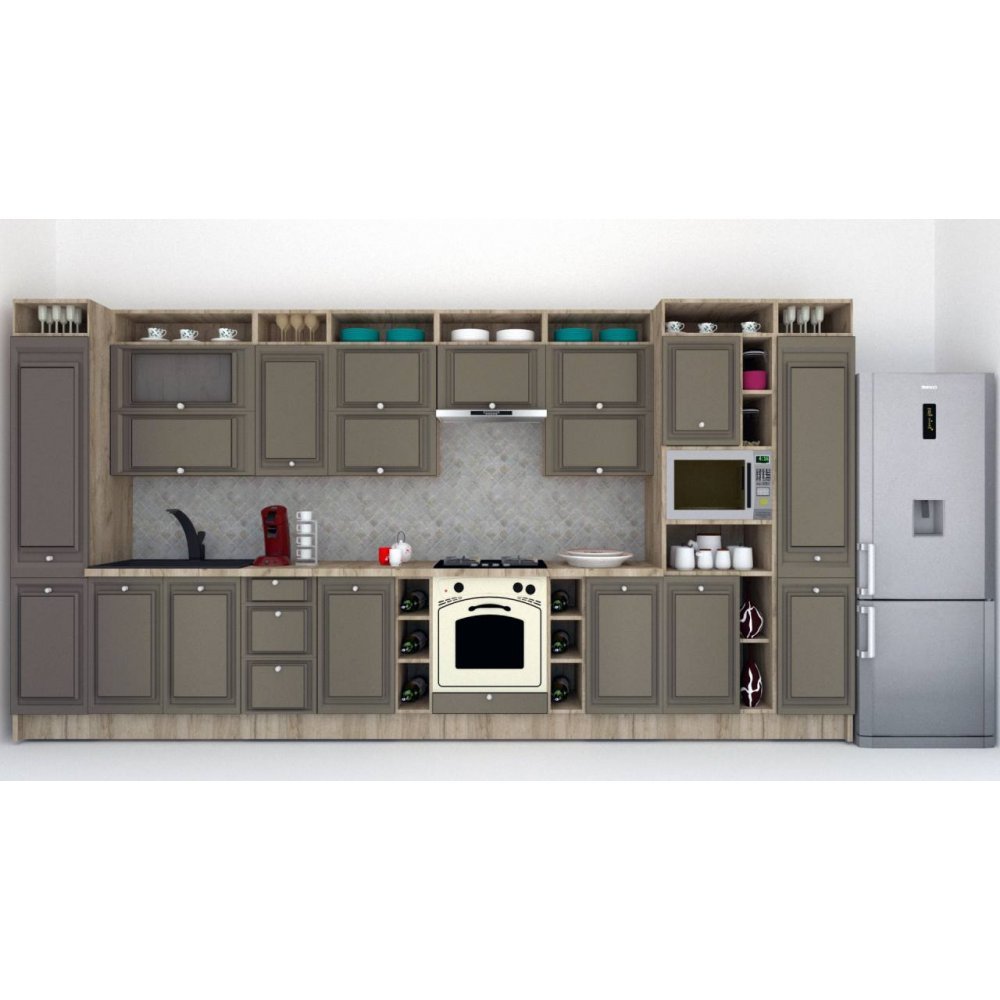 Bucatarie LEEA ART FRONT MDF FRESCO 440 K002 / decor 265