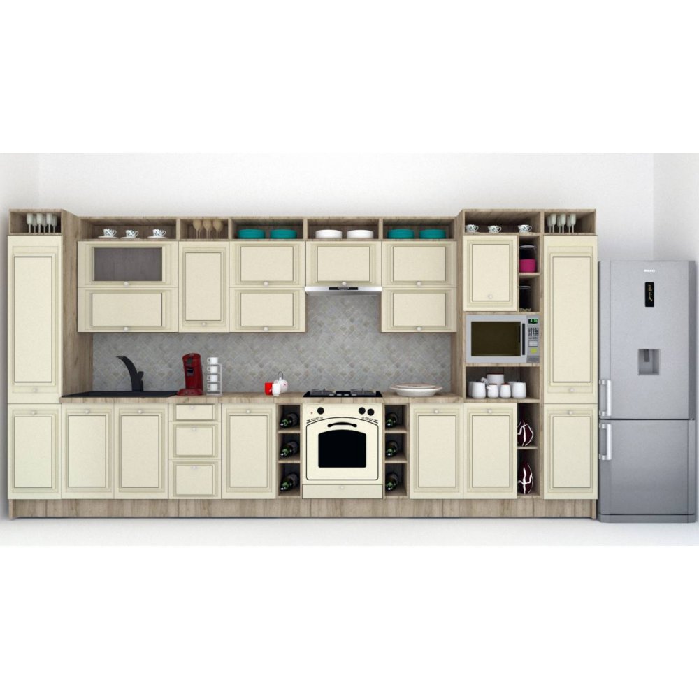 Bucatarie LEEA ART FRONT MDF SPARX 440 K002 / decor 232