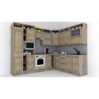 Bucatarie de Colt LEEA ART CORNER FRONT MDF OLDER 220-280 ST. K002 / decor 243