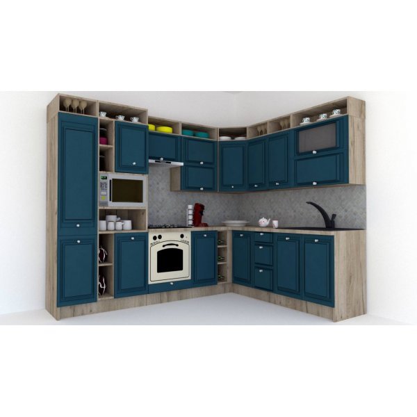 Bucatarie de Colt LEEA ART CORNER FRONT MDF OLDER 220-280 ST. K002 / decor 259