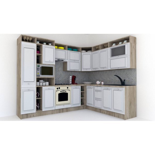 Bucatarie de Colt LEEA ART CORNER FRONT MDF OLDER 220-280 ST. K002 / decor 263