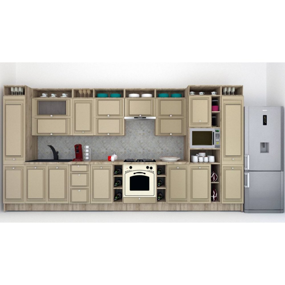 Bucatarie LEEA ART FRONT MDF STILE 440 K002 / decor 243