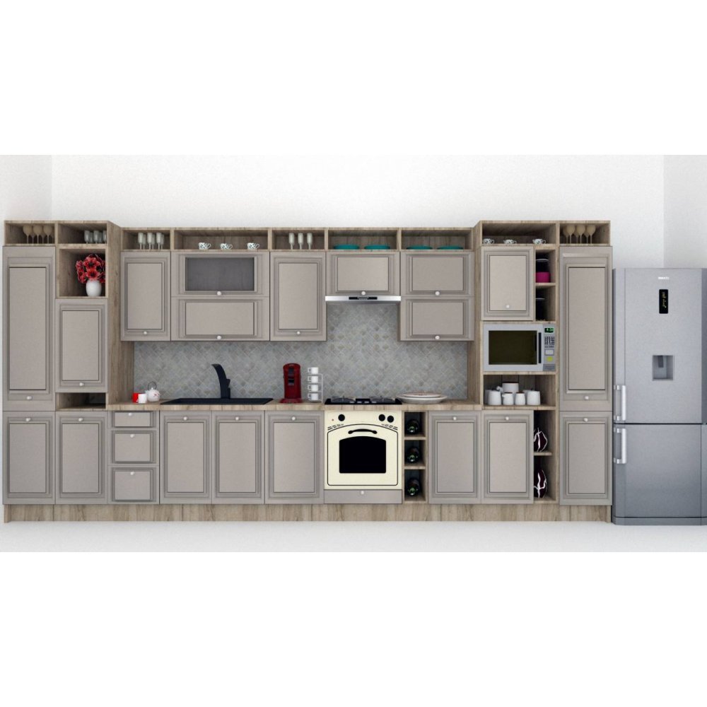 Bucatarie LEEA ART FRONT MDF ELBA 460A K002 / decor 227