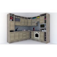 Bucatarie de Colt LEEA ART CORNER FRONT MDF OLDER 240-260 DR. K002 / decor 243