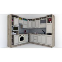 Bucatarie de Colt LEEA ART CORNER FRONT MDF PORTAL 240-260 ST. K002 / decor 102