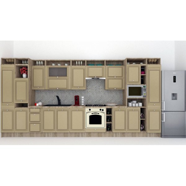 Bucatarie LEEA ART FRONT MDF STILE 460A K002 / decor 243