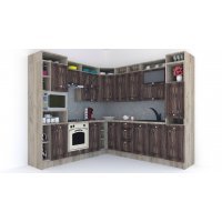 Bucatarie de Colt LEEA ART CORNER FRONT MDF ROSA 240-260 ST. K002 / decor 264