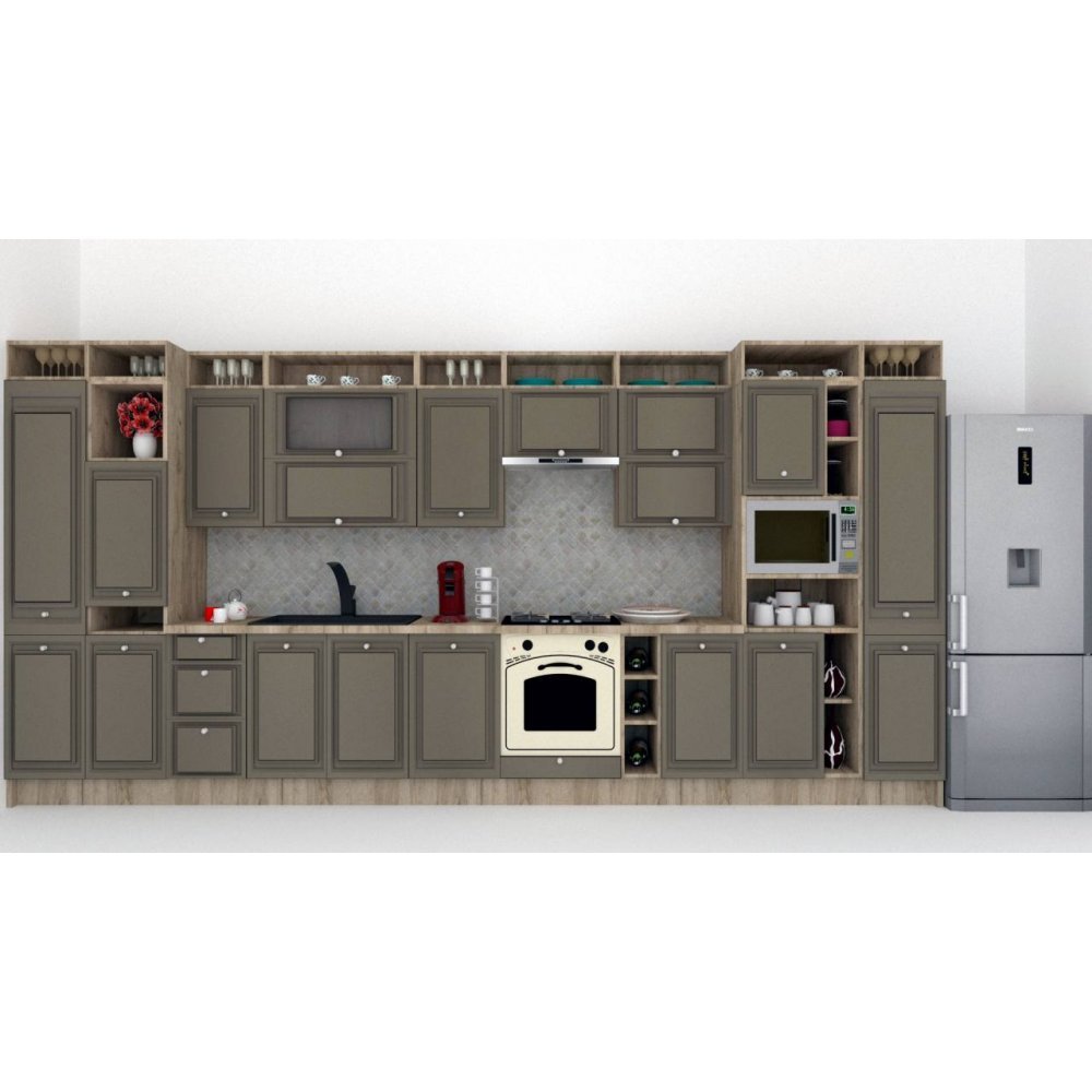 Bucatarie LEEA ART FRONT MDF STILE 460A K002 / decor 265