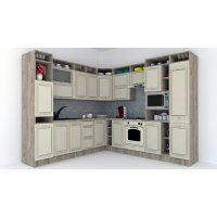 Bucatarie de Colt LEEA ART CORNER FRONT MDF PORTAL 260-280 DR. K002 / decor 232