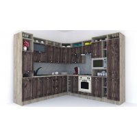 Bucatarie de Colt LEEA ART CORNER FRONT MDF PORTAL 260-280 DR. K002 / decor 264