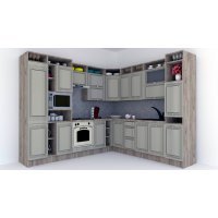 Bucatarie de Colt LEEA ART CORNER FRONT MDF OLDER 260-280 ST. K002 / decor 161