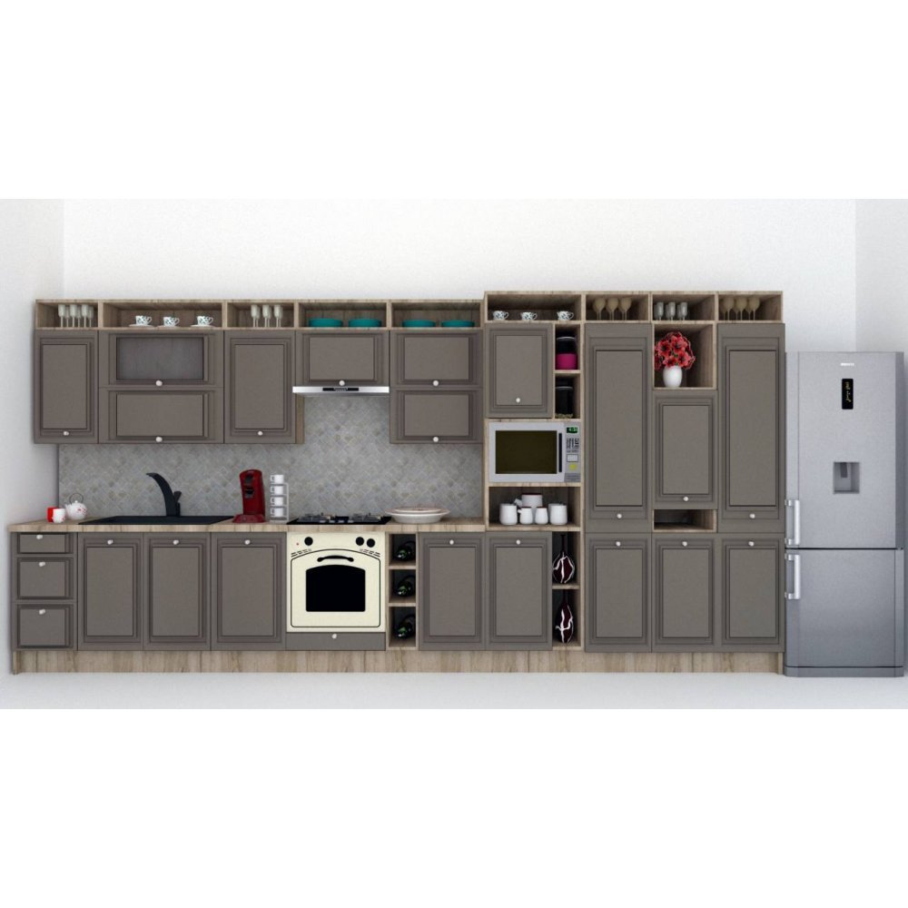 Bucatarie LEEA ART FRONT MDF STILE 460B K002 / decor 265