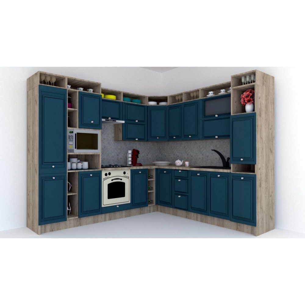 Bucatarie de Colt LEEA ART CORNER FRONT MDF PORTAL 260-280 ST. K002 / decor 259 Bucatarie de Colt LEEA ART CORNER FRONT MDF PORTAL 260-280 ST. K002 / decor 259