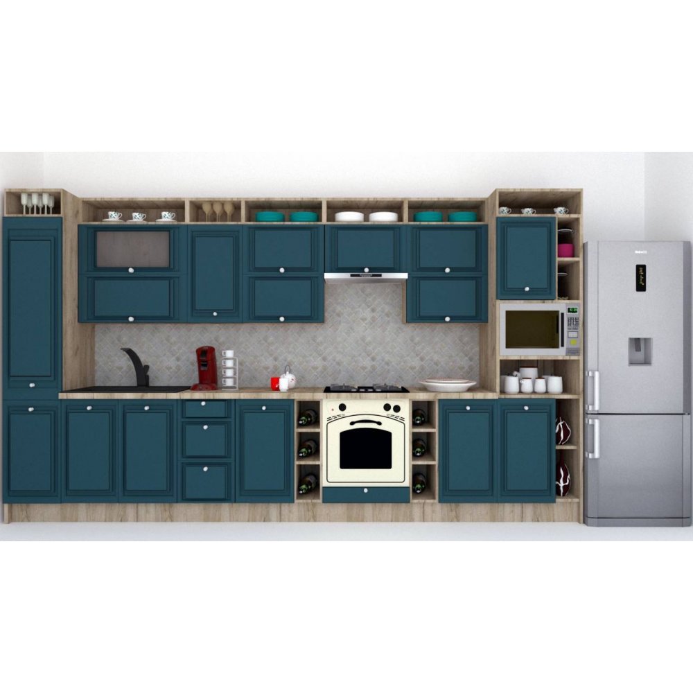 Bucatarie LEEA ART FRONT MDF STILE 400 K002 / decor 259