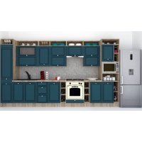Bucatarie LEEA ART FRONT MDF STILE 400 K002 / decor 259