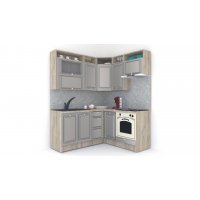 Bucatarie de Colt LEEA ART CORNER FRONT MDF CANYON 160-180 DR. K002 / decor 210