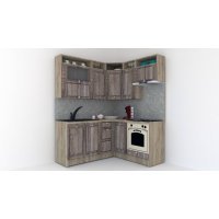 Bucatarie de Colt LEEA ART CORNER FRONT MDF CANYON 160-180 DR. K002 / decor 213