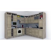 Bucatarie de Colt LEEA ART CORNER FRONT MDF REGULARNY 260-280 ST. K002 / decor 243