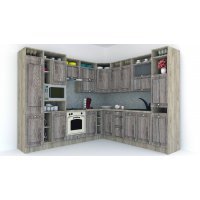 Bucatarie de Colt LEEA ART CORNER FRONT MDF ROSA 260-280 ST. K002 / decor 213
