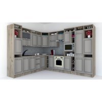 Bucatarie de Colt LEEA ART CORNER FRONT MDF PORTAL 260-320 DR. K002 / decor 227