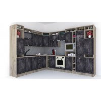 Bucatarie de Colt LEEA ART CORNER FRONT MDF ROSA 260-320 DR. K002 / decor 267
