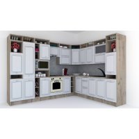 Bucatarie de Colt LEEA ART CORNER FRONT MDF PORTAL 260-320 ST. K002 / decor 263