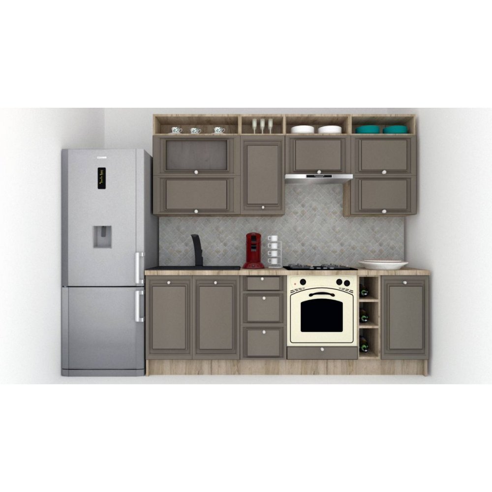 Bucatarie LEEA ART FRONT MDF ALAMO 240A K002 / decor 265