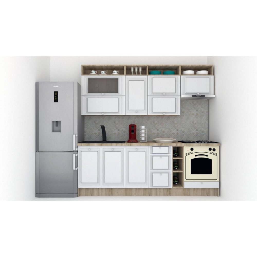 Bucatarie LEEA ART FRONT MDF ALAMO 240B K002 / decor 263