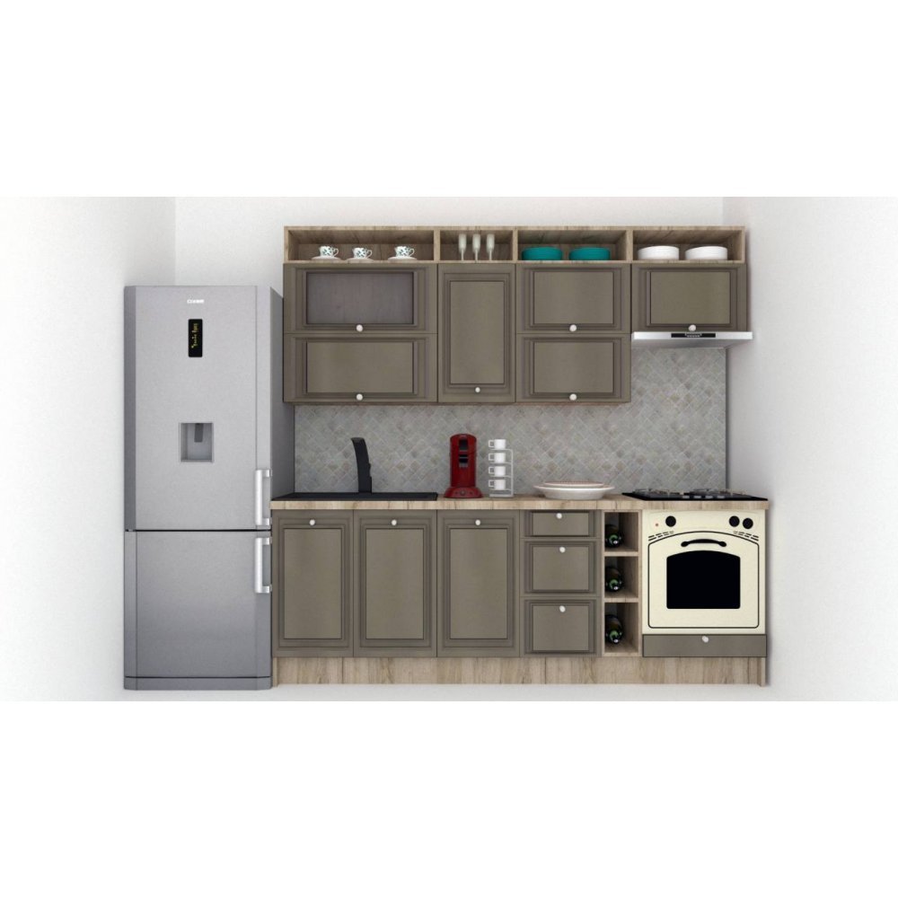 Bucatarie LEEA ART FRONT MDF ALAMO 240B K002 / decor 265