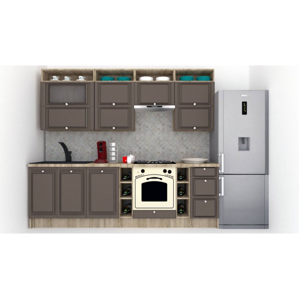 Bucatarie LEEA ART FRONT MDF EKRAN 260 K002 / decor 218