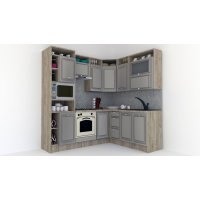 Bucatarie de Colt LEEA ART CORNER FRONT MDF CANYON 180-220 A ST. K002 / decor 210