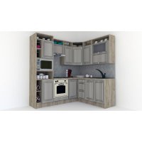 Bucatarie de Colt LEEA ART CORNER FRONT MDF CANYON 180-220 A ST. K002 / decor 227