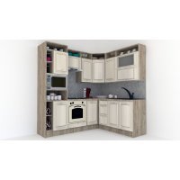 Bucatarie de Colt LEEA ART CORNER FRONT MDF CANYON 180-220 A ST. K002 / decor 242