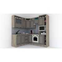 Bucatarie de Colt LEEA ART CORNER FRONT MDF ELBA 180-220 A DR. K002 / decor 200