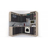 Bucatarie de Colt LEEA ART CORNER FRONT MDF ELBA 180-220 A DR. K002 / decor 225