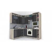Bucatarie de Colt LEEA ART CORNER FRONT MDF FRESCO 180-220 A DR. K002 / decor 176