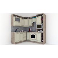 Bucatarie de Colt LEEA ART CORNER FRONT MDF FRESCO 180-220 A DR. K002 / decor 191
