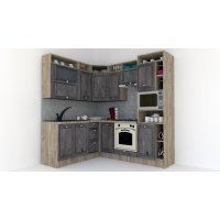 Bucatarie de Colt LEEA ART CORNER FRONT MDF FRESCO 180-220 A DR. K002 / decor 247
