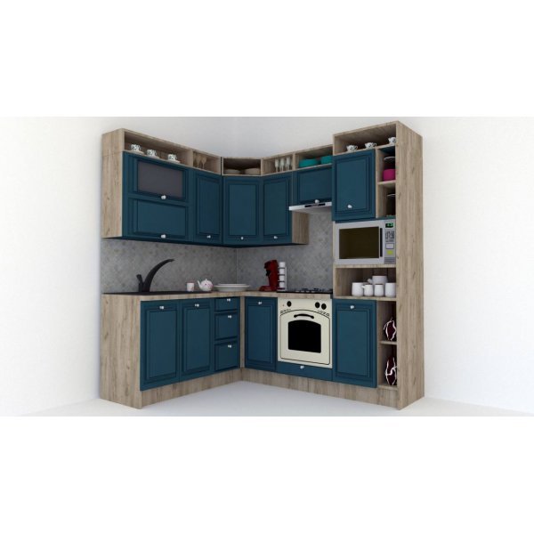 Bucatarie de Colt LEEA ART CORNER FRONT MDF FRESCO 180-220 A DR. K002 / decor 259