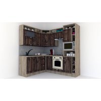 Bucatarie de Colt LEEA ART CORNER FRONT MDF FRESCO 180-220 A DR. K002 / decor 264