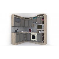 Bucatarie de Colt LEEA ART CORNER FRONT MDF FRESCO 180-220 A DR. K002 / decor 265